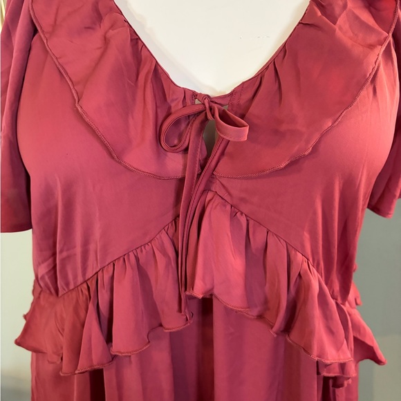 155. Old Navy Ruffled burnt orange dress - Picture 2 of 7